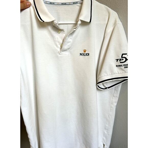 VTG Rolex Polo Shirt Mens L Rare Golf TP 52 Global Championship 2006 Retro Y2K - Picture 2 of 14
